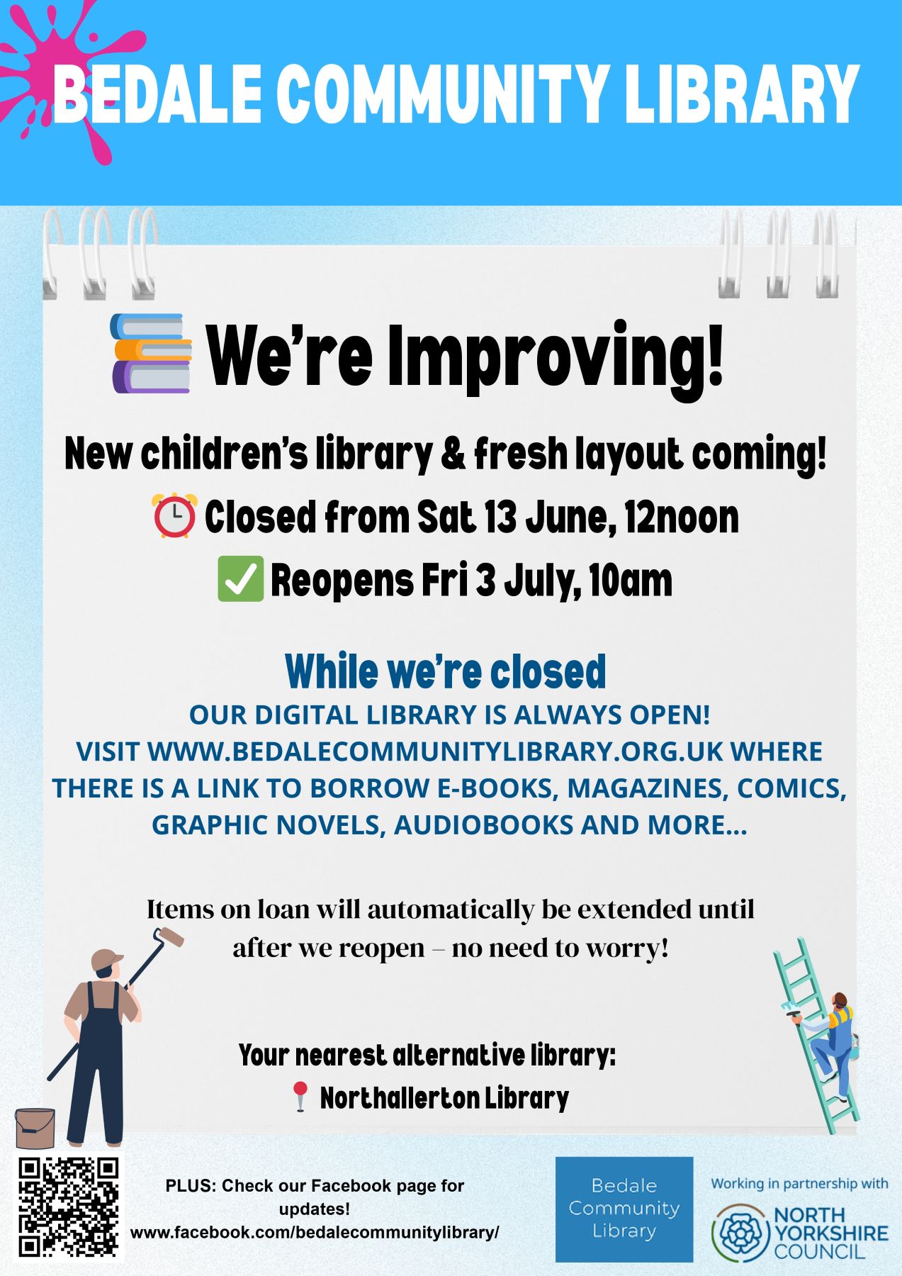Bedale Community Library Closure Notice